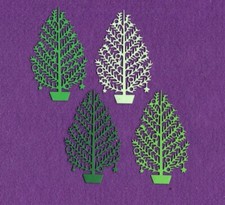 CHRISTMAS TREE 8 die cuts scrapbook cards