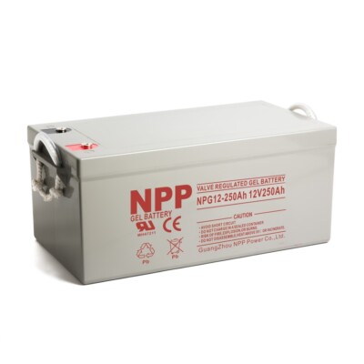 NPP NPG12-250Ah 12V 250Ah Rechargeable Gel Battery for Solar Power System