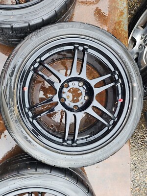 JDM KOSEI K1 TS VERSION 17x7 5x114.3mm +45/50 Rims RARE OEM BLACK