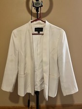Ann Taylor White Blazer, Used, Size 12