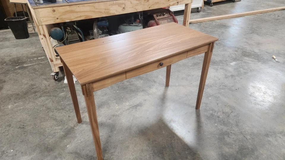 Solid Wood Desk, TEAK, HandMade In USA, 1 Of A Kind. Computer/Office/Studio - Image 3 of 4