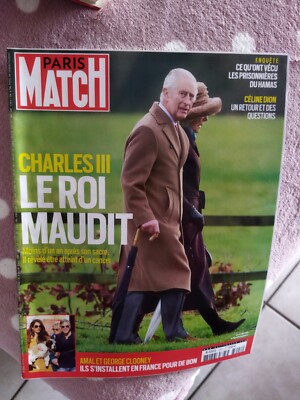 REVUE*PARIS MATCH*CHARLES III/CELINE DION/AMAL ET GEORGE CLOONEY (Feb 2024)