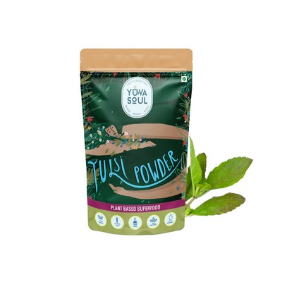 YUVA SOUL Natural Tulsi Leaf Powder | Holy Basil Powder | Skin Care | 200 Gramm
