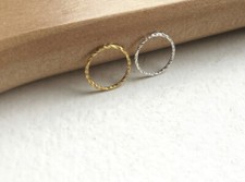 Twisted Cut 925 Sterling Silver Gold Nose Hoop Nose Ring Small Nose Hoop Helix 