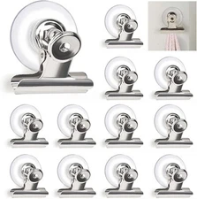 AccEncyc Suction Cup Clips for Windows 12Pcs Suction Clips Clear Suction Cup