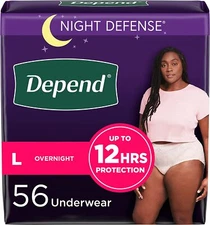 Depend Night Defense Incontinence Overnight Underwear for Women S/M/L/XL ✅