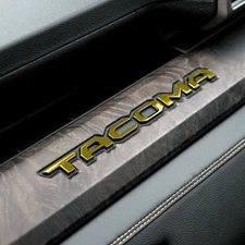 Outlined Dashboard Letter Overlay Plastic Inserts fits Toyota Tacoma in gold