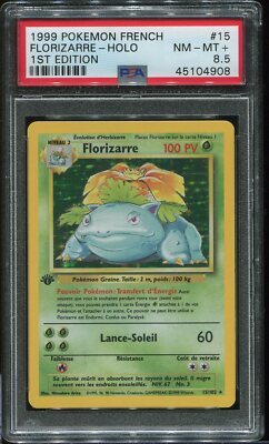 Florizarre Venusaur #15 Holo PSA 8.5 French 1st Edition 1999