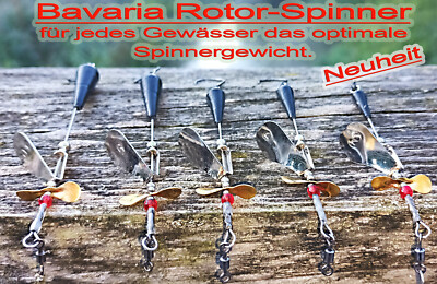 Bavaria Weitwurf-Rotor-Spinner 8g ,Gold Edition,  Bebleiung 4g  /  VMC-Drilling