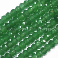 2x4mm Faceted Natural Green Aventurine Abacus Gemstone Rondelle Loose Beads 15''