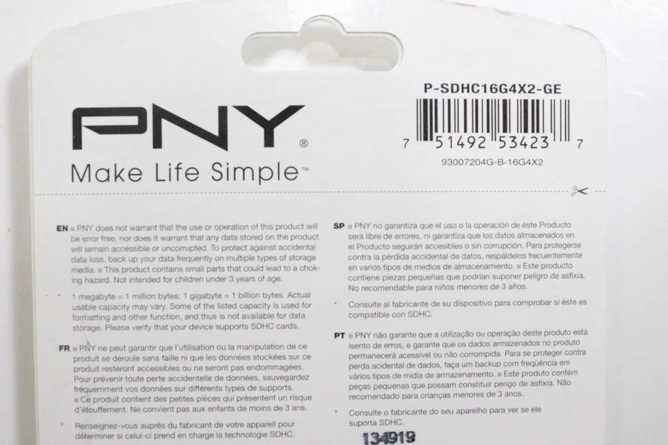 2 Pack 16GB SD Memory Card SDHC Card Slot 3.5 Hour HD Video New Factory Sealed - Image 4 of 4