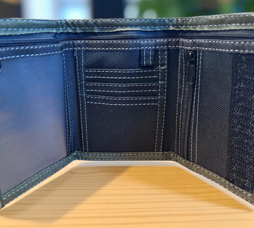 Value Army Military 3 Zipped 1 ID Mens Boys Canvas  Ripper Trifold Wallet 39 - Image 4 of 4