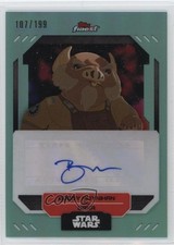 2023 Topps Finest Star Wars Aqua Refractor /199 Bobby Moynihan as Orka Auto 0w3