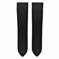 20MM LEATHER BAND STRAP BLACK TOILE FOR CARTIER SANTOS 100 MIDSIZE 3774 32MM