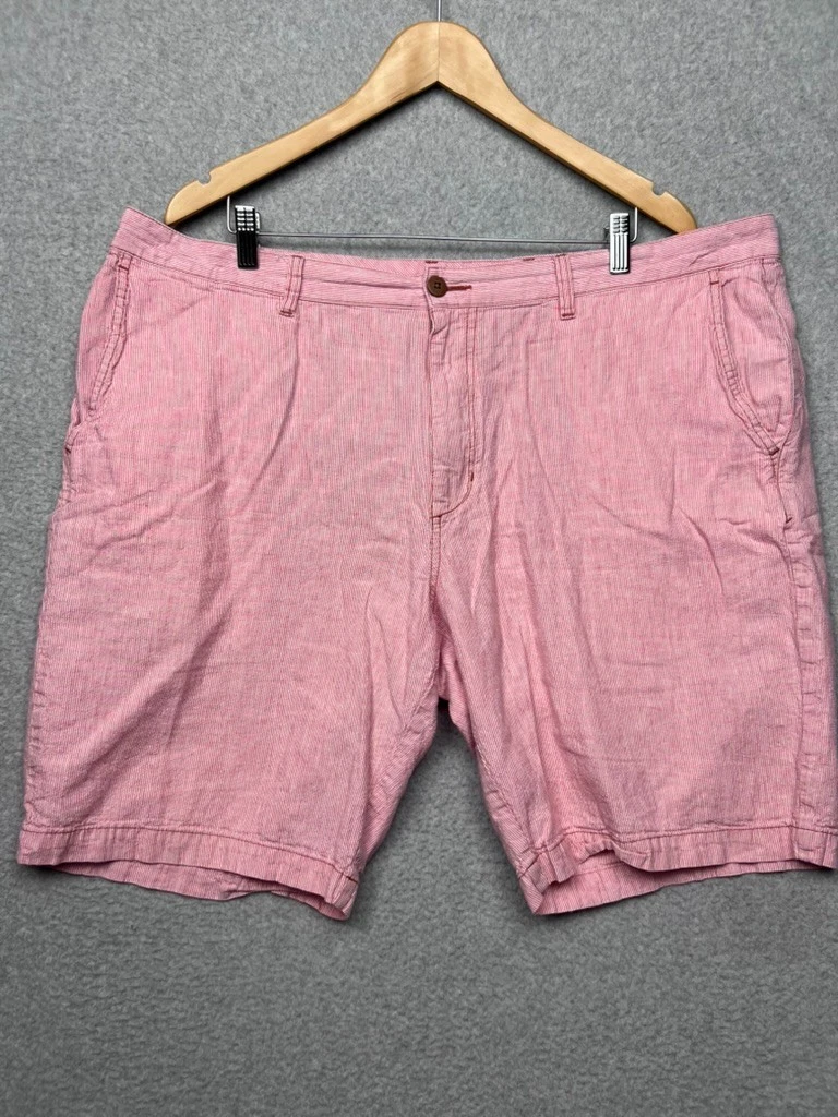 Tommy Bahama Shorts 42 Pink Stripe Linen Blend Quiet Luxury Old Money Coastal