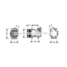 AVA QUALITY COOLING Kompressor Klimaanlage für Nissan Note Juke Renault