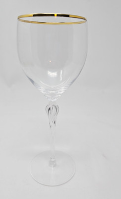 Lenox Monroe Wine Gold Rim Extra Large 8/12'' Tall Twisted Stem