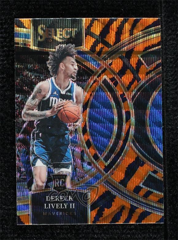 2023 Panini Select Premier Level Tiger Stripes Prizm Dereck Lively II Rookie RC