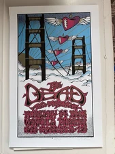 Dead & Friends Poster 2003 Valentine Original Silkscreen Signed by Gary Houston