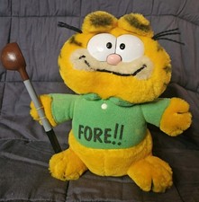 Vintage Garfield Plush Cat Golfing Golf Fore Dakin 1981 Stuffed Animal Comics