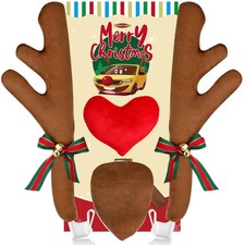 Reindeer Antlers for Cars Kit Nose and Tail, Car Reindeer Antlers  Nose for ...
