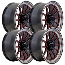 Set-4 G-line G0089 20x9.5 5x139.75x5.5 Red Black 15mm Wheels Rims 20 Inch