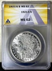 1921 S Morgan SILVER Dollar ANACS MS62-Blast White!