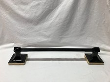 Vintage Deco Black Ceramic 22" Towel Bar Bathroom Tile in Mounts Old 1152-25B