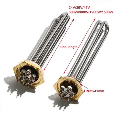 24V 36V 48V DC Heating Element DN32 Thread Tubular Immersion Water 600W-1500W