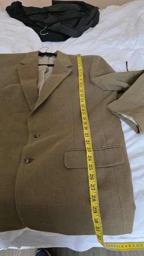 Eddie Bauer Blazer Linen Blend Suit Jacket Mens 42 Tall Tan Preppy Academia Y2K - Picture 9 of 10