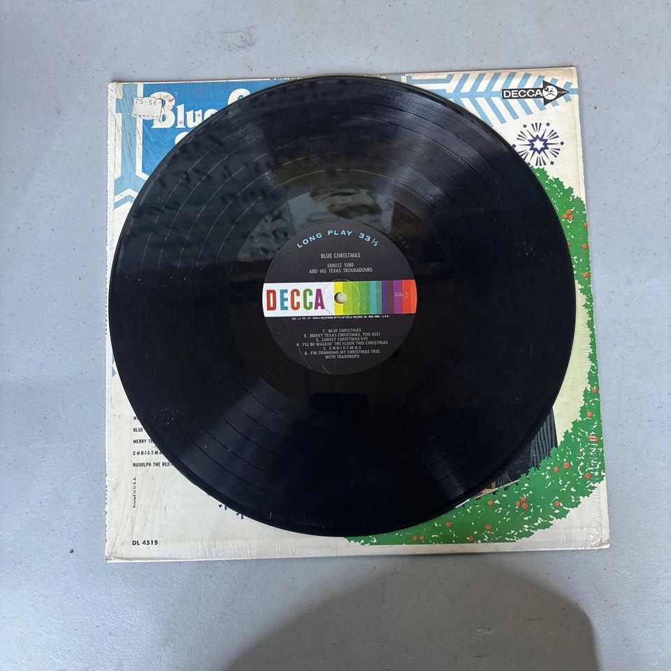 Ernest Tubb And His Texas Troubadours: Blue Christmas LP (1964 DL 4518) Decca  - Image 4 of 4