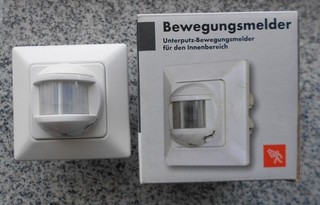 BAT Bewegungsmelder Unterputz f. d. Innenbereich b. max. 8 m bei 180° PIR UP 180