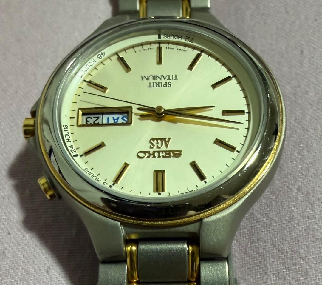 Seiko AGS Spirit Titanium 5M23 Wristwatch Used From J… - Gem