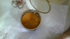 VTG 50-60's Gold Filigree Ormolu Jewelry Casket Glass Lidded Footed Trinket Box — photo 5