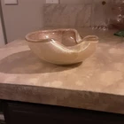 Vintage Alfredo Barbini Murano Art Glass Bowl/Ashtray Aventurine Cased Glass