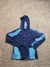 Moodytiger Jacket Kids 7 Blue Colorblock Hooded Zip Lightweight Softshell