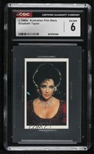 1980s Australian Film Stars Trade Cards Elizabeth Taylor CGC 6 07qw