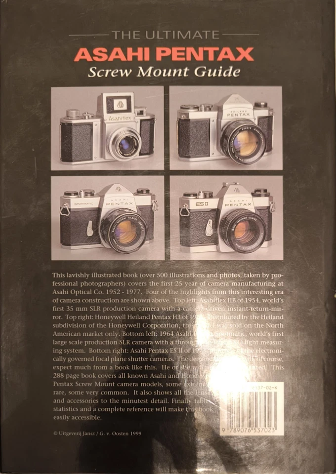 The Ultimate Asahi Pentax Screw Mount Guide Gerjan Van Oosten. Excellent - Image 2 of 2