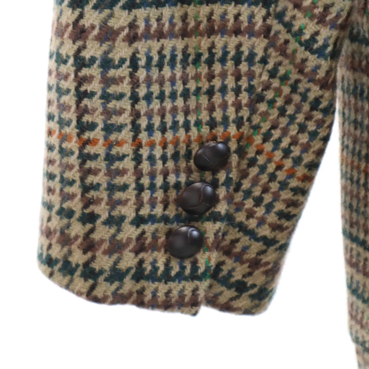 Conjunto de falda de tweed con patrón de cuadros antiguos Burberrys años 90 usado 7AR/5AP beige para mujer