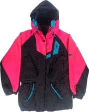 Vintage ROFFE Challenge 80s 90s Neon Pink Thinsulate Ski Jacket Made in USA Sz L