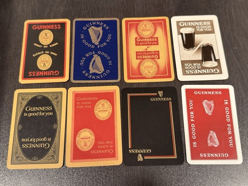 Vintage Guinness Playing Cards - Antique Irish Ireland Brewery - Set of 8 (a)