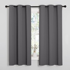 Thermal Insulated Grommet Blackout Curtains for Bedroom 2 Panels, W42 x L63 ...