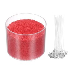 Sand Candles with 20 Pcs Wicks 7Oz / 200g Candle Beads, Red