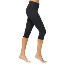 teeki Black Capri Pants for Women, USA Made Sustainable Eco Luxury, Workout