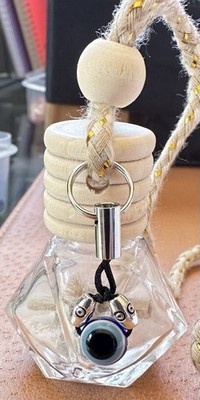 Protection Spell Jar Evil Eye Car Charm Handmade Cascarilla Rune