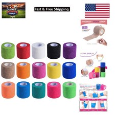 15 Pack 2 Inch x 5 Yards Self Adhesive Bandage Breathable Cohesive Bandage Wr...