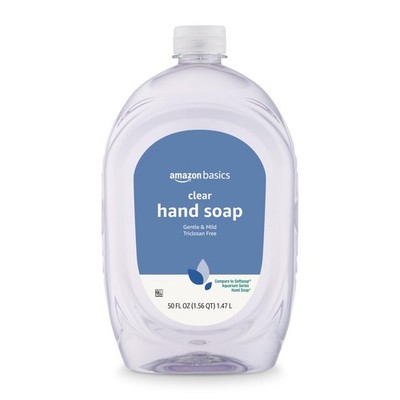 Amazon Basics Gentle & Mild Clear Liquid 50 Fl Oz (Pack of 1), pale purple