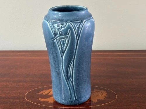 Antique Rookwood Vase 2124 dated 1925 Matte Indigo Blues of Seahorses