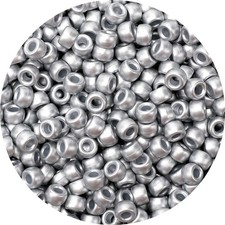 Iooleem Pony Beads 1000pcs Silver Color Medium Pack,