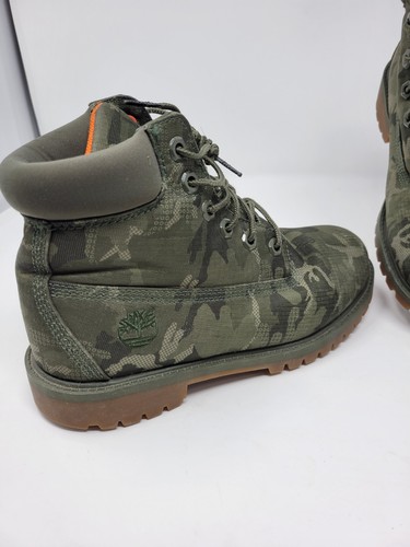 Timberland Boots Men Size 5 Green Camo Jacquard Ankle WP Premium Primaloft 200g - Picture 7 of 12